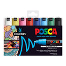 Uni Posca Marker 4.5-5.5mm Bold Bullet 8 Pack Asstd PC-7M - Office Connect 2018