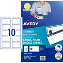 Avery "Hello! My Name Is" Fabric Print & Divide Name Badges Laser 88x52mm 150 Labels L7428 - Office Connect 2018