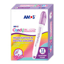 Amos Dry Highlighter Pastel Lavender Violet - Office Connect 2018