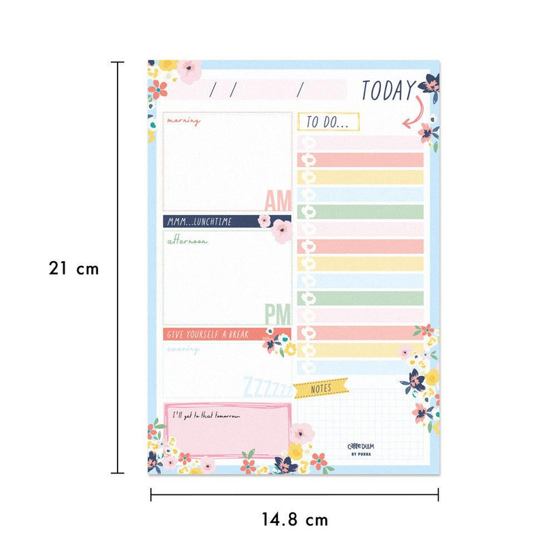 Pukka Carpe Diem Daily Planner Pad Ditzy Floral - Office Connect 2018