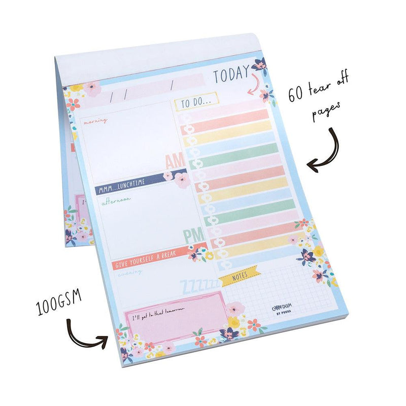 Pukka Carpe Diem Daily Planner Pad Ditzy Floral - Office Connect 2018