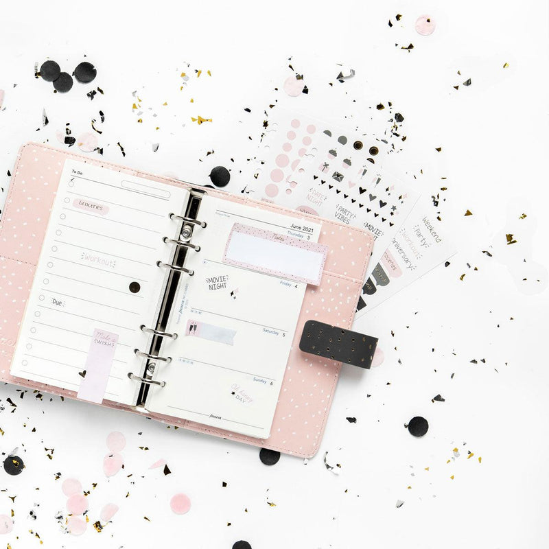 Filofax Organiser Confetti Personal Charcoal - Office Connect 2018