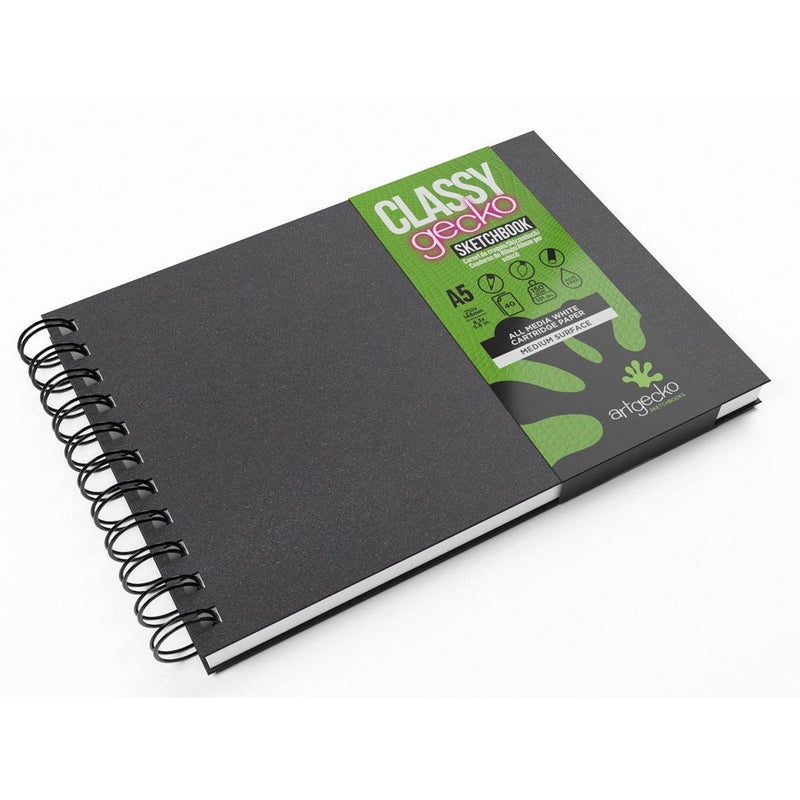 Artgecko Classy Sketchbook A5 Landscape 80 Pages 40 Sheets 150gsm White Paper - Office Connect 2018