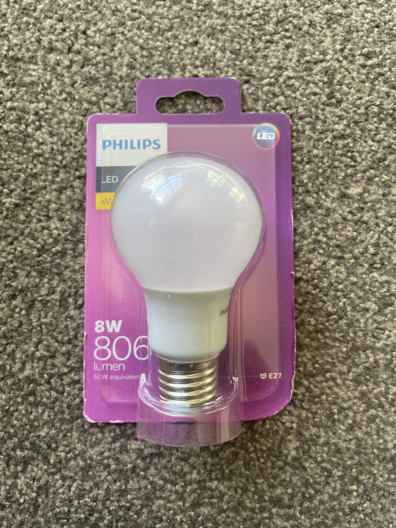 Philips 8W 806 lumen warm light led