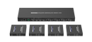 LENKENG 4x4 HDMI Extender Kit Matrix Switch. Includes 1x 4-Port Transmitter & 4x Recievers. Supports PoC, Supports Res 4K@60Hz up to 70m. Remote. **Not Suitable for Cat5e Cable** - Office Connect 2018