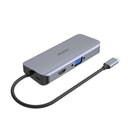 UNITEK 9-in-1 USB 3.1 Multi-Port Hub with USB-C Connector. Includes 1x HDMI Port, 1x VGA Port, 3x USB-A Ports, 1x RJ45, Card Reader, Plus PD 100W. JUNE Promo - Includes FREE C137W - Office Connect 2018