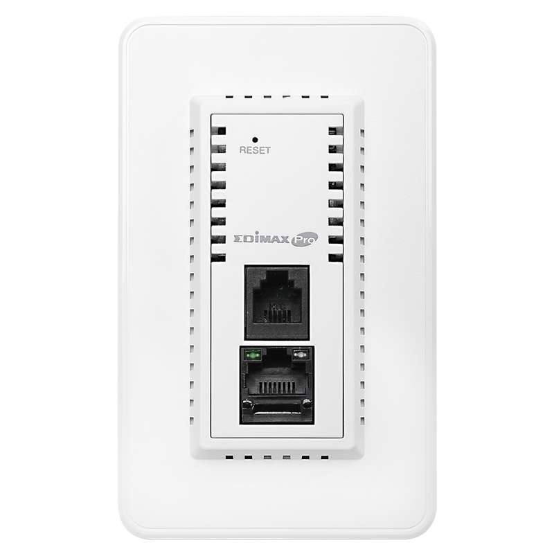 EDIMAX AC1200 In-Wall Dual-Band PoE Access Point. 802.11ac High speed dual-band. In-wall design with easy install kit. High-density BYOE usage. Seamless mobility.