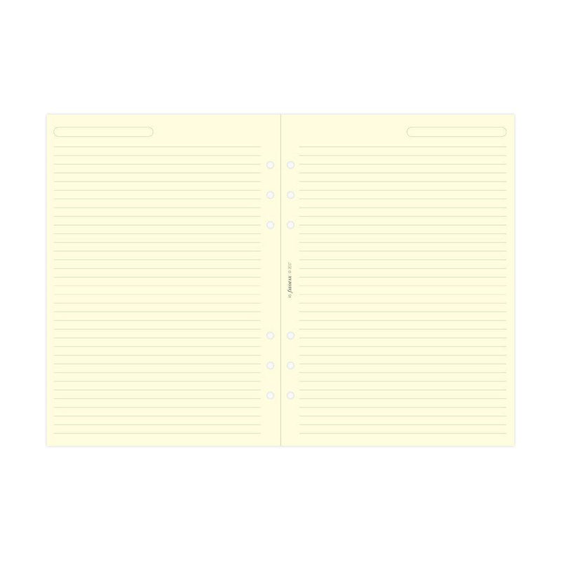 Filofax A5 Cream Lined Notepaper Refill - Office Connect 2018