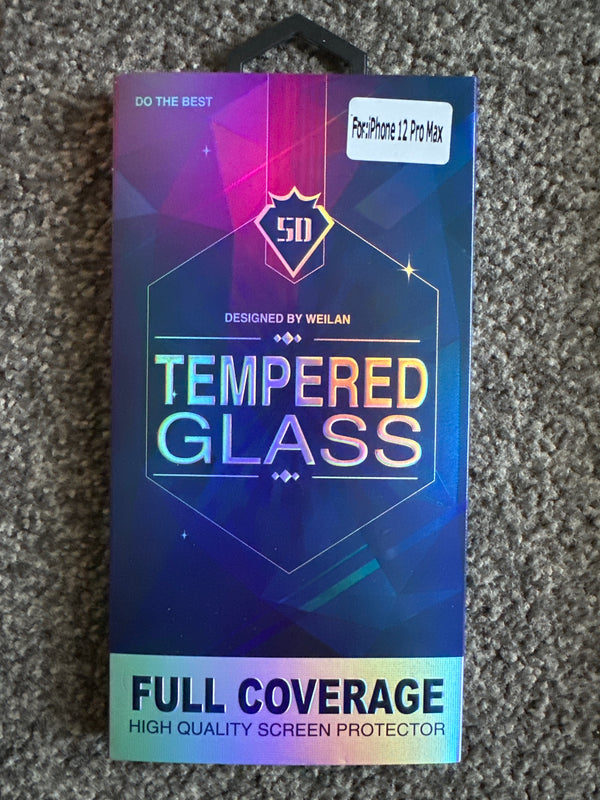 5D Tempered Glass Full Coverage Screen Protector for iPhone 12 Pro Max - Office Connect 2018