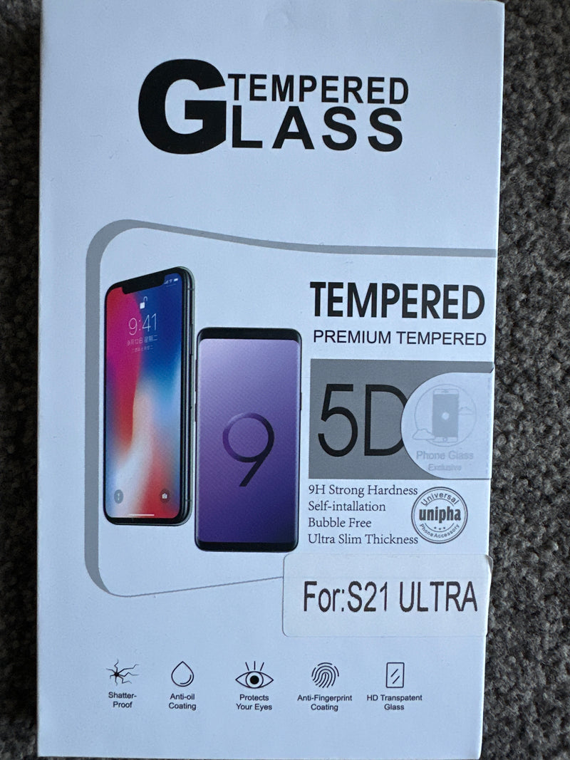 5D Tempered Glass Screen Protector for Samsung Galaxy S21 Ultra - Office Connect 2018