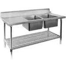 DSBD7-2400R/A Right Inlet Double Sink Dishwasher Bench - Office Connect 2018