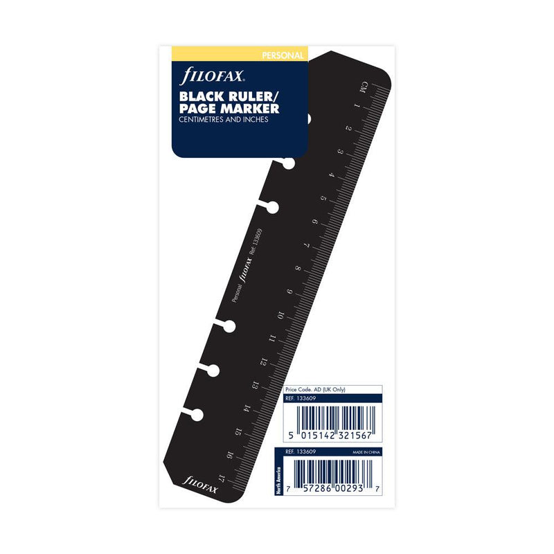 Filofax Personal Ruler/Page Marker Black - Office Connect 2018