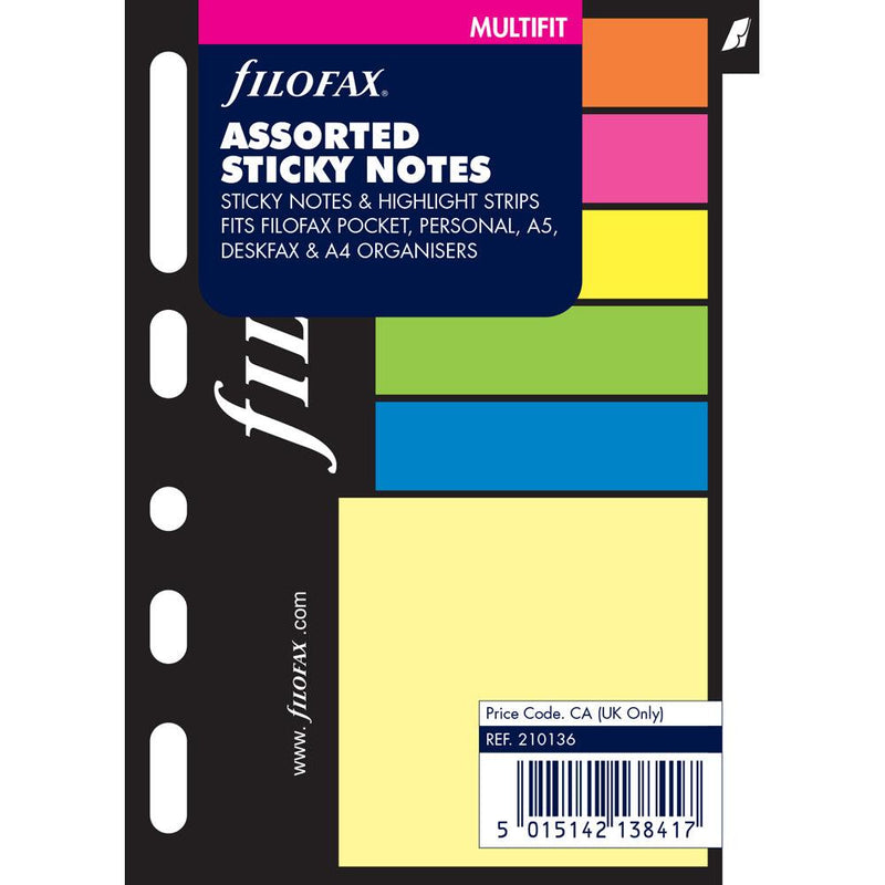 Filofax Pocket Assorted Sticky Notes Refill - Office Connect 2018
