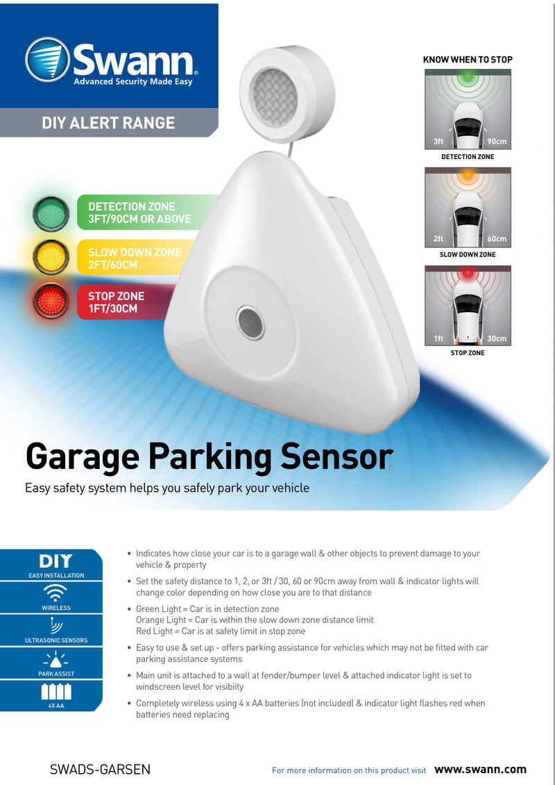 SWANN SWADS-GARSEN GARAGE PARKING SENSOR ALERT VEHICLE - Office Connect 2018