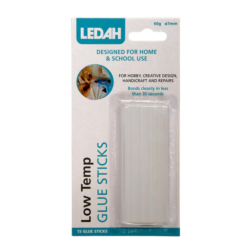 Ledah Low-Temp Glue Sticks Clear 7mm 15pc - Office Connect 2018