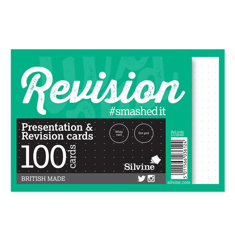 Luxpad Recycled Revision and Presentation Cards Dot Grid 6x4 100 Cards White - Office Connect 2018