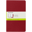 Moleskine Cahier Journals Large Cranberry Red Plain Pack 3 - Office Connect 2018