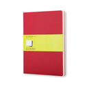Moleskine Cahier Journals XL Cranberry Red Plain Pack 3 - Office Connect 2018