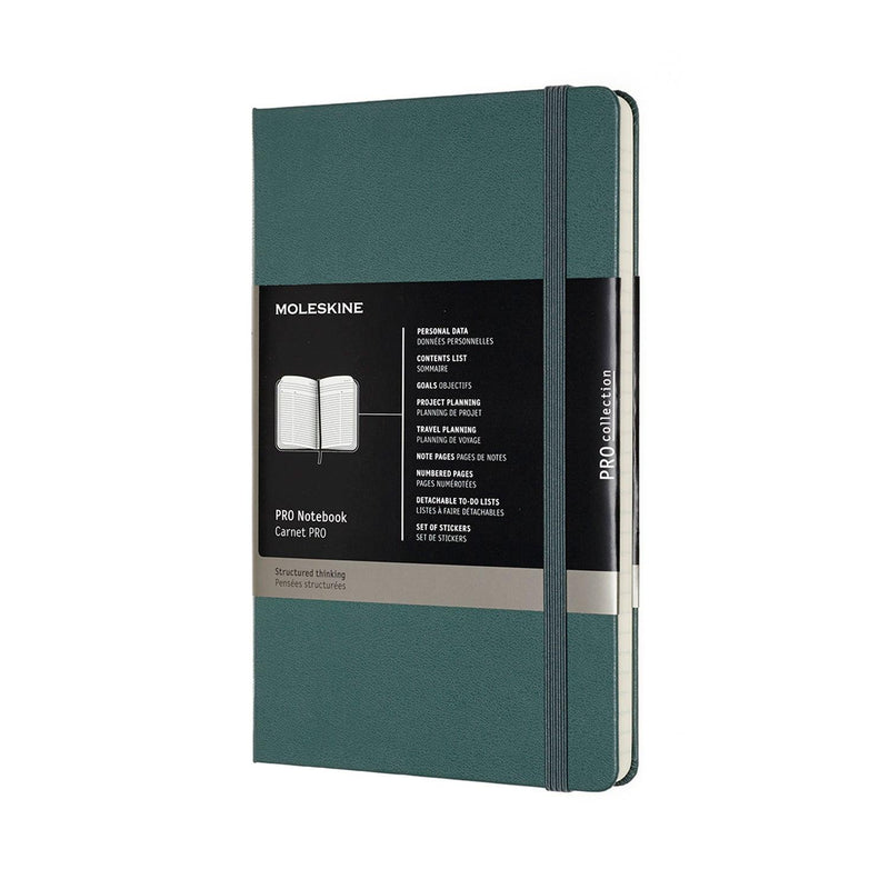 Moleskine Pro Notebook Large Forest Green Hard Cover - Office Connect 2018