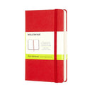 Moleskine Notebook Pocket Scarlet Red Hard Cover Plain - Office Connect 2018
