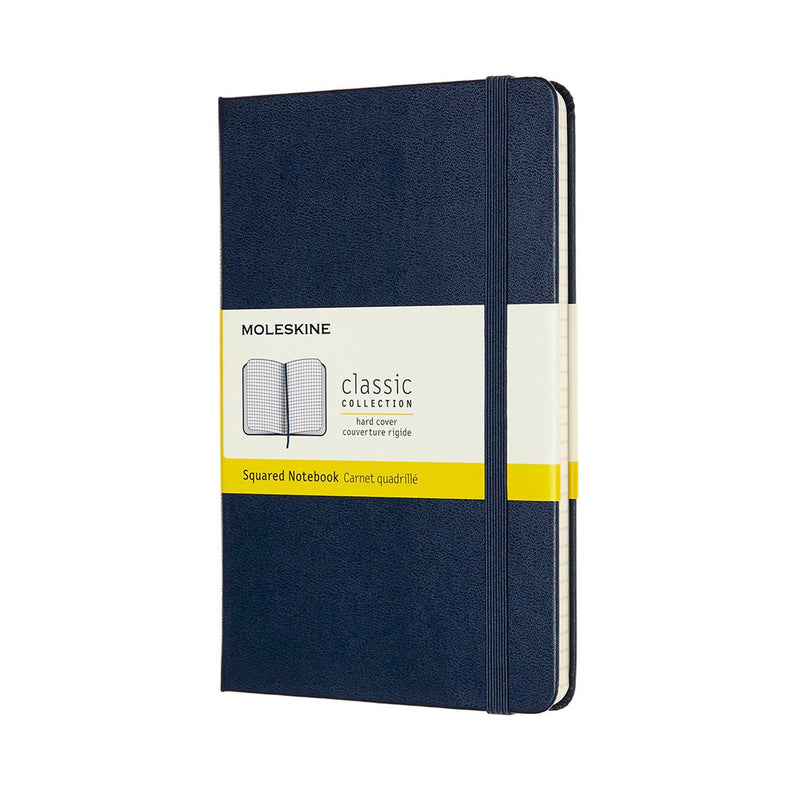 Moleskine Notebook Medium Sapphire Blue Hard Cover Square - Office Connect 2018