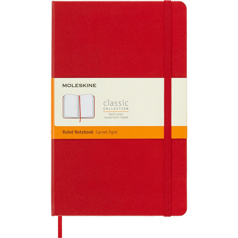 Moleskine Notebook Large Scarlet Red Hard Cover Ruled - Office Connect 2018