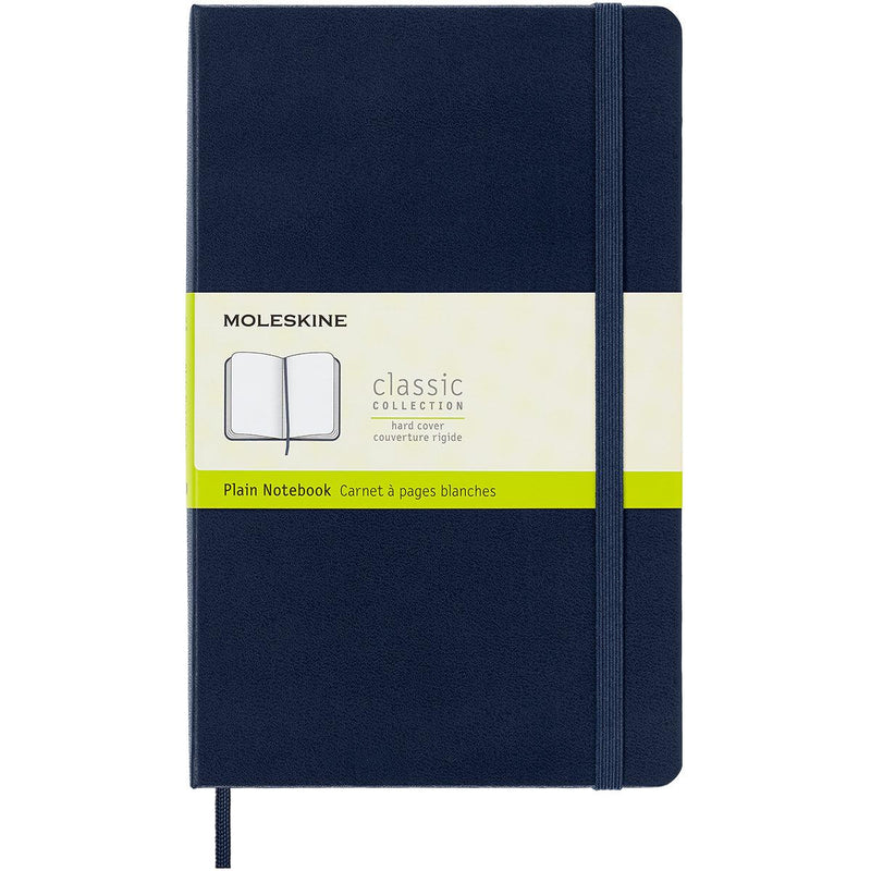 Moleskine Notebook Large Sapphire Blue Hard Cover Plain - Office Connect 2018