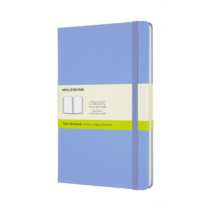 Moleskine Notebook Large Plain Hydrangea Blue Hard - Office Connect 2018