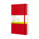 Moleskine Notebook Large Scarlet Red Hard Cover Plain  - Office Connect 2018