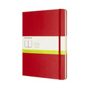 Moleskine Notebook XL Scarlet Red Hard Cover Plain - Office Connect 2018