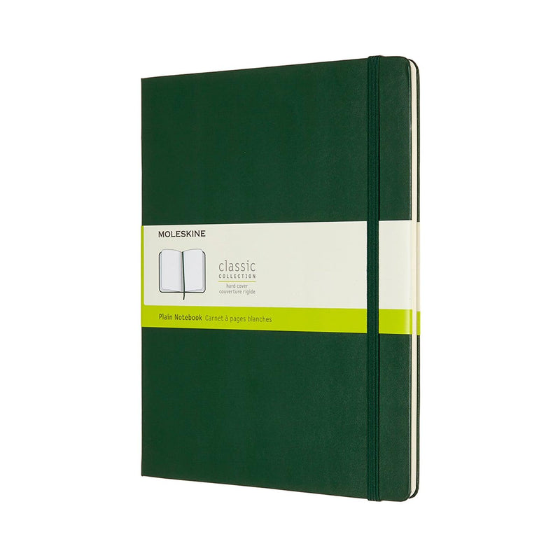 Moleskine Notebook XL Myrtle Green Hard Cover Plain - Office Connect 2018