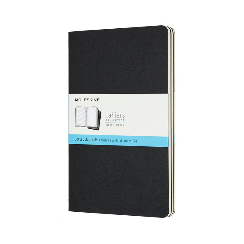 Moleskine Cahier Journals Large Black Dot Pack 3 - Office Connect 2018