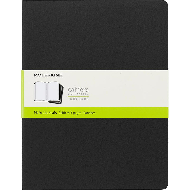 Moleskine Cahier Journals XXL Plain Black Pack 3 - Office Connect 2018