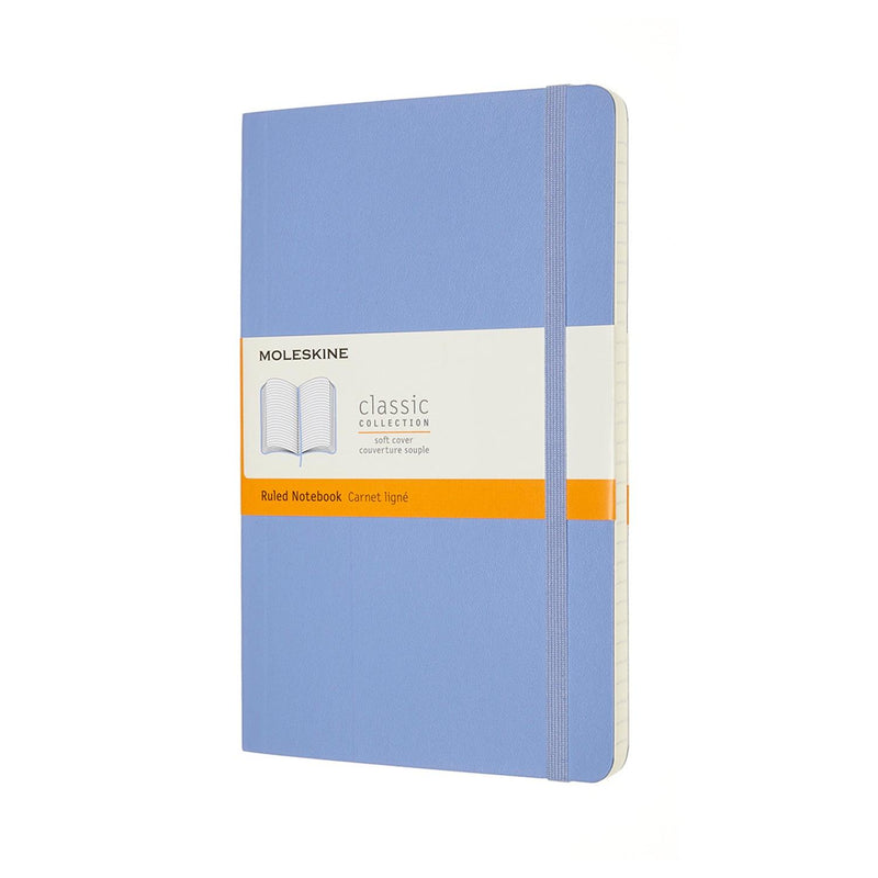 Moleskine Notebook Large Ruled Hydrangea Blue Soft - Office Connect 2018