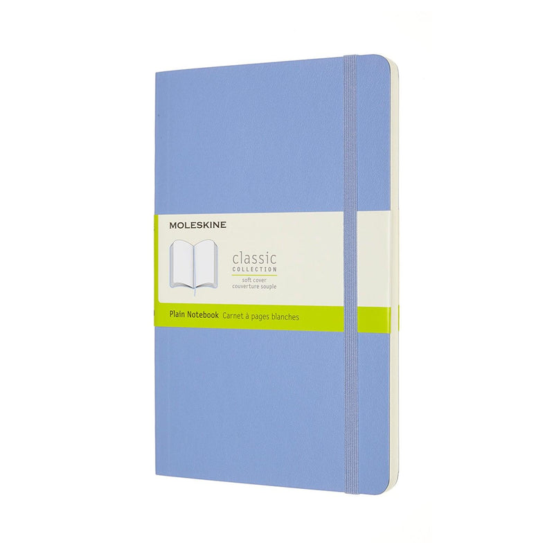 Moleskine Notebook Large Plain Hydrangea Blue Soft - Office Connect 2018