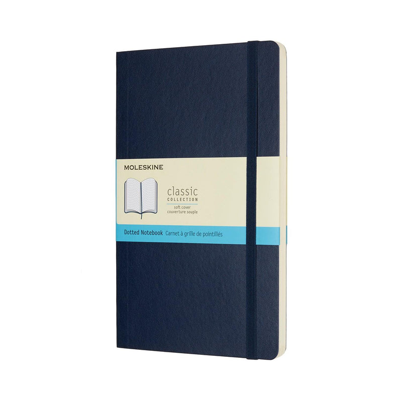 Moleskine Notebook Large Sapphire Blue Soft Cover Dot - Office Connect 2018