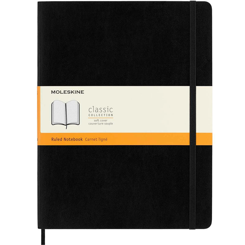 Moleskine Notebook XL Black Soft Cover Ruled - Office Connect 2018