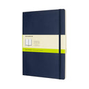 Moleskine Notebook XL Sapphire Blue Soft Cover Plain - Office Connect 2018