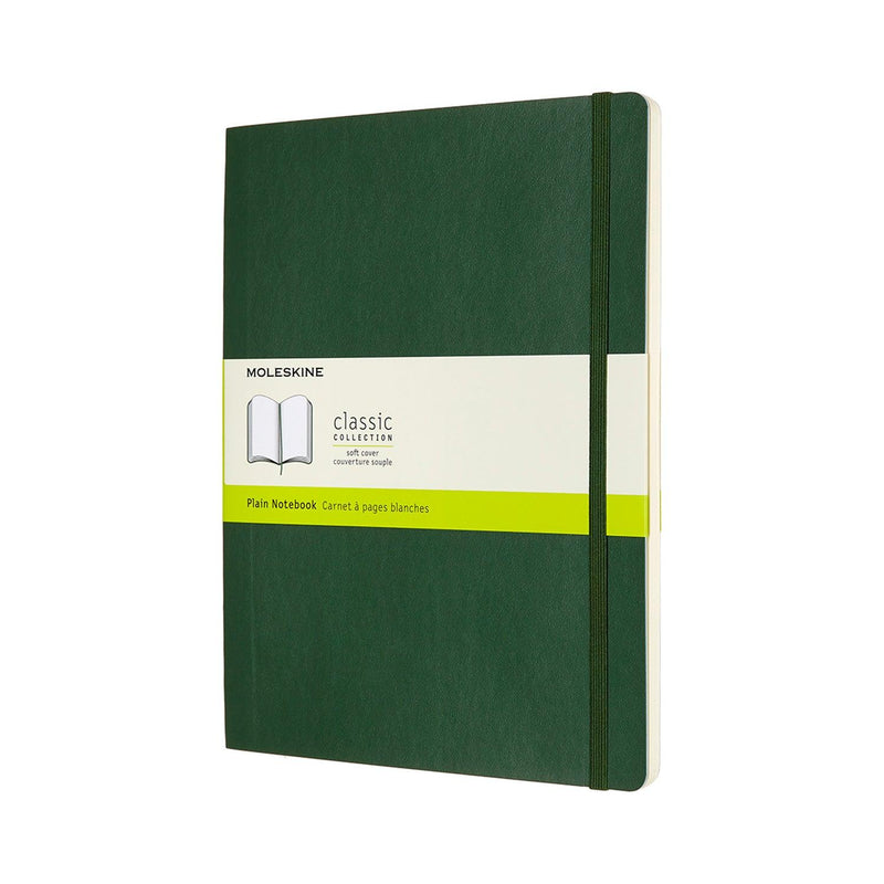 Moleskine Notebook XL Myrtle Green Soft Cover Plain - Office Connect 2018