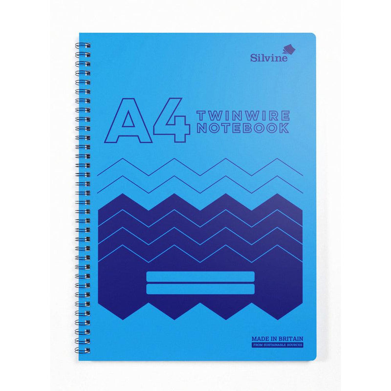 Silvine Twin Wire Polyprop Notebook A4 160 Pages Assorted Colours - Office Connect 2018