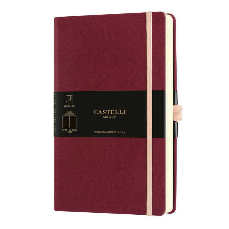 Castelli Notebook Aquarella A5 Ruled Black Cherry - Office Connect 2018