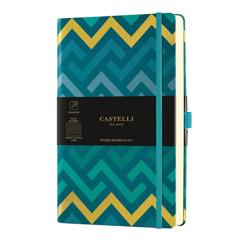 Castelli Notebook Oro A5 Ruled Labyrinths - Office Connect 2018