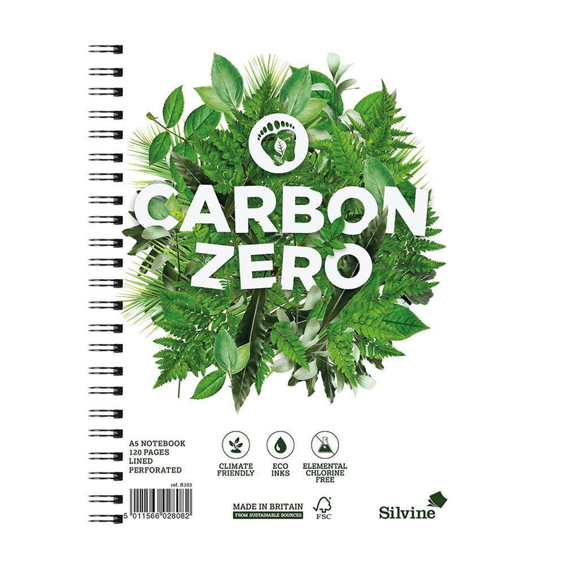 Silvine Carbon Zero Twin Wire Notebook A5+ 120 Pages Ruled - Office Connect 2018