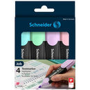 Schneider Highlighter Job Pastel Assorted Wallet 4 pieces - Office Connect 2018