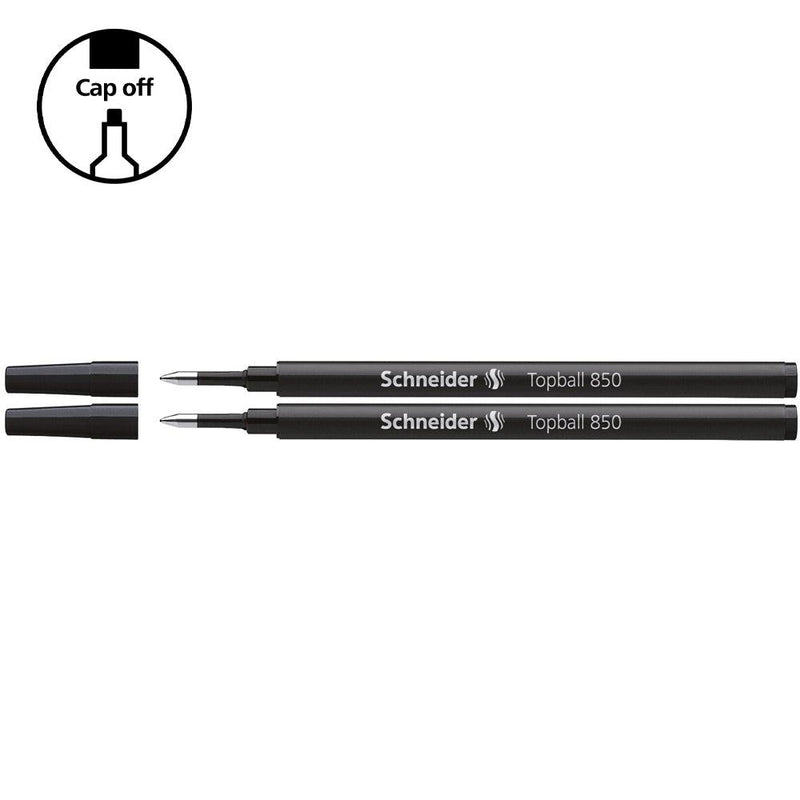Schneider Pen Refill Rollerball 850 0.5mm Black 2 pieces (Fits Topball 811) - Office Connect 2018