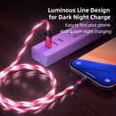 540 Rotate Luminous Magnetic Cable 3A Fast Charging Mobile Phone Charge Cable For LED Micro USB Type C For I Phone Cable - Office Connect 2018