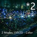 New Ground Plug Solar Fireworks Light LED Light String Copper Wire Outdoor Garden Decoration Star Lights Christmas Lights - Office Connect 2018