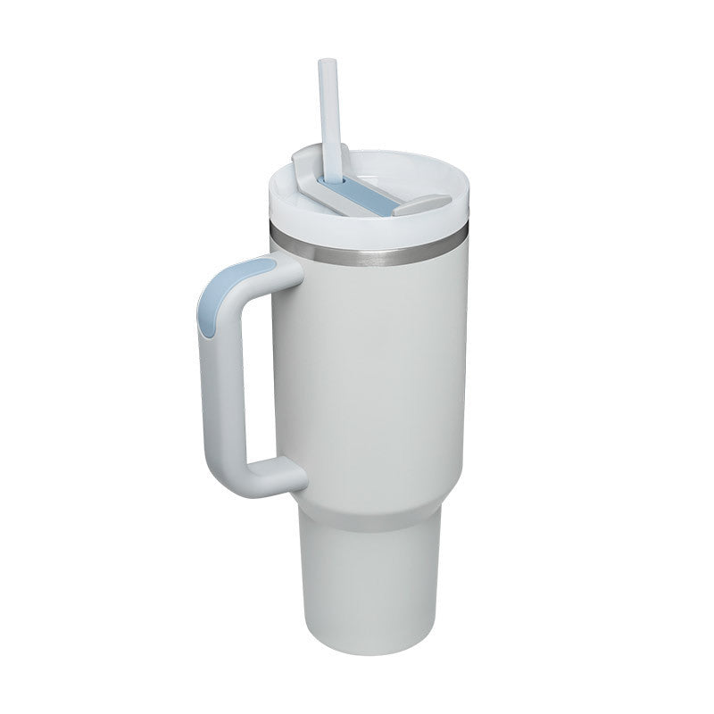 40 Oz Tumbler With Handle Straw Insulated, Stainless Steel Spill Proof Vacuum Coffee Cup Tumbler With Lid Tapered Mug Gifts For Valentine Lover Suitable For Car Gym Office Travel - Office Connect 2018