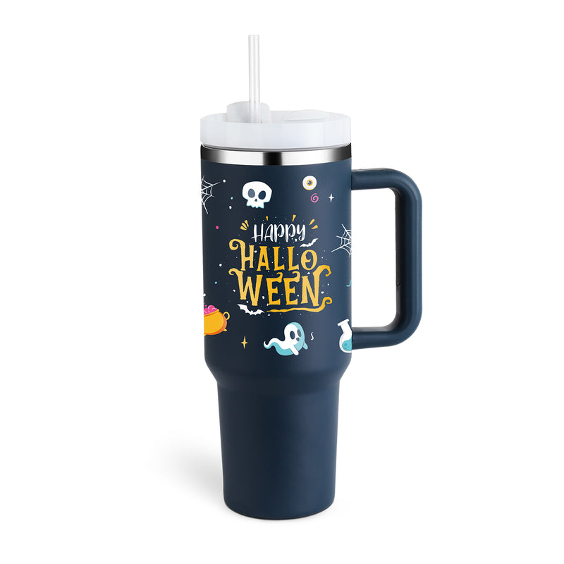 40 Oz Tumbler With Handle Straw Insulated, Stainless Steel Spill Proof Vacuum Coffee Cup Tumbler With Lid Tapered Mug Gifts For Valentine Lover Suitable For Car Gym Office Travel - Office Connect 2018