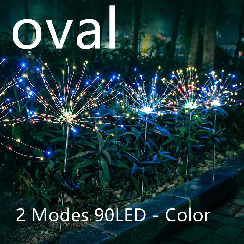 New Ground Plug Solar Fireworks Light LED Light String Copper Wire Outdoor Garden Decoration Star Lights Christmas Lights - Office Connect 2018